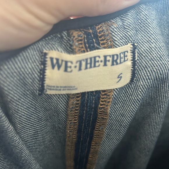 Free People Denim Sleeveless Jumpsuit with Pockets - Picture 3 of 3